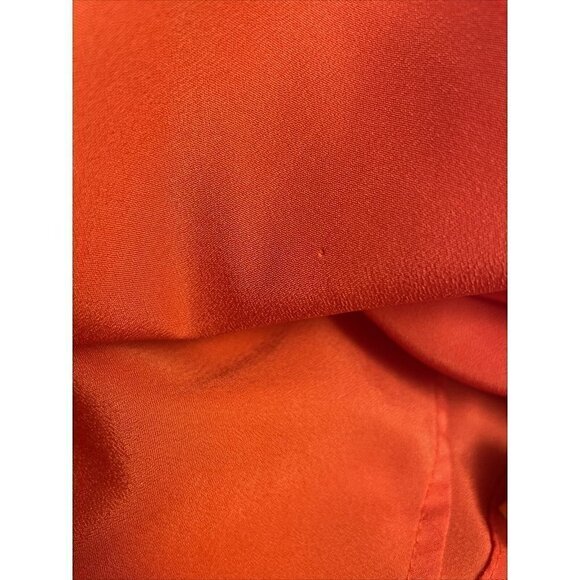 J.Crew Factory Woman’s Coral Long Sleeve 1/4 Button Down Shirt Size Medium - Picture 6 of 6